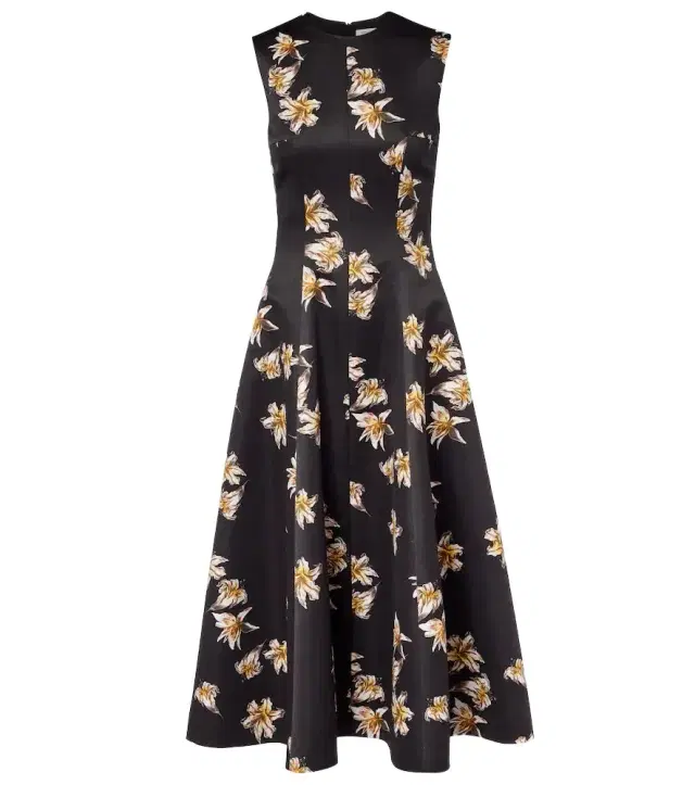 Mara floral duchess satin midi dress