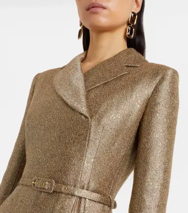Emilia Wickstead Kalonice belted sequined tweed midi dress | Thumbnail 2
