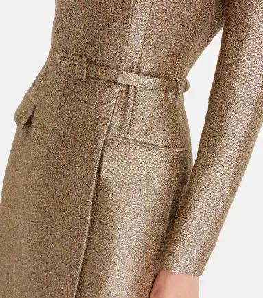 Emilia Wickstead Kalonice belted sequined tweed midi dress | Thumbnail 5