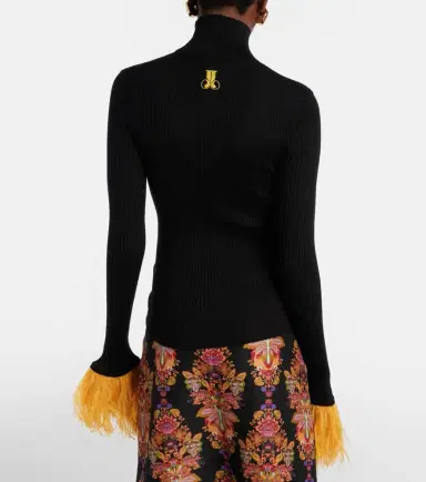 La DoubleJ High Kick cashmere and silk turtleneck sweater | Thumbnail 6