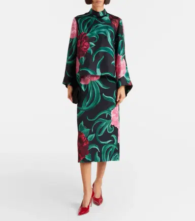 La DoubleJ Make An Exit floral silk twill top | Thumbnail 5