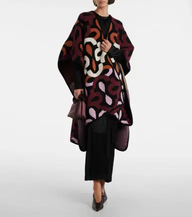 La DoubleJ Maiolika wool jacquard cape | Thumbnail 2