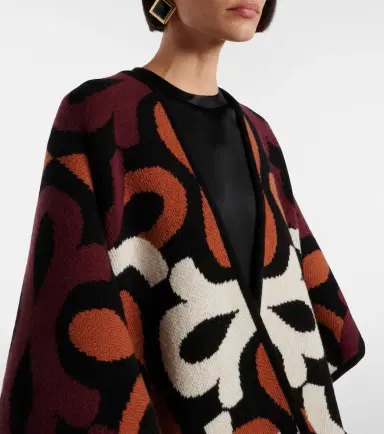 La DoubleJ Maiolika wool jacquard cape | Thumbnail 4
