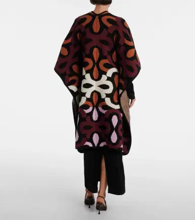 La DoubleJ Maiolika wool jacquard cape | Thumbnail 5