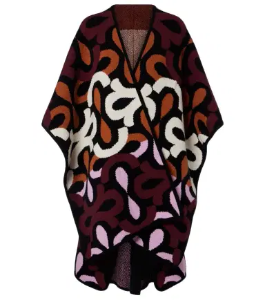 La DoubleJ Maiolika wool jacquard cape | Thumbnail 1