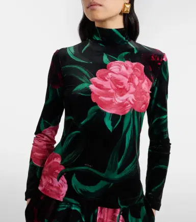 La DoubleJ Floral turtleneck top | Thumbnail 5