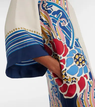 La DoubleJ Printed silk satin kaftan | Thumbnail 4