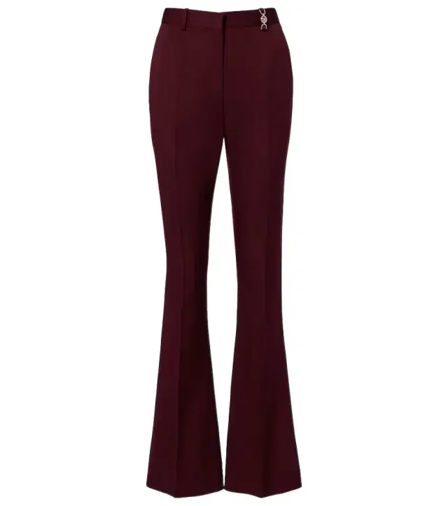 Wool flared pants