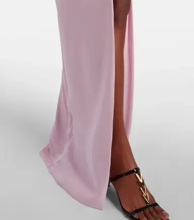 Versace Draped one-shoulder ruched gown | Thumbnail 4 Versace Draped one-shoulder ruched gown | Thumbnail 4