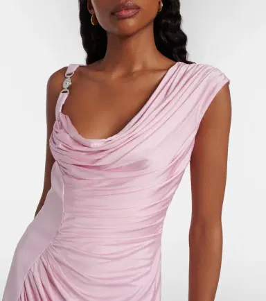 Versace Draped one-shoulder ruched gown | Thumbnail 5 Versace Draped one-shoulder ruched gown | Thumbnail 5