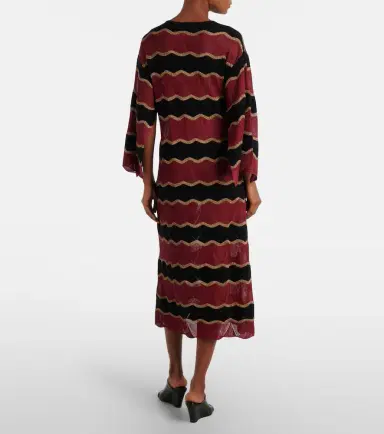 La DoubleJ Hang Ten cotton-blend lamé kaftan | Thumbnail 6