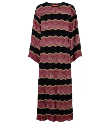 La DoubleJ Hang Ten cotton-blend lamé kaftan | Thumbnail 1