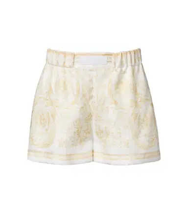 Versace Underwater Barocco silk twill shorts | Thumbnail 1