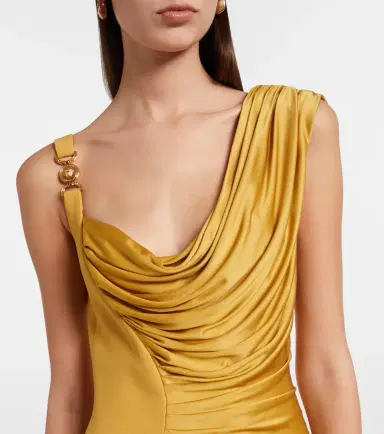 Versace Medusa '95 draped jersey gown | Thumbnail 3