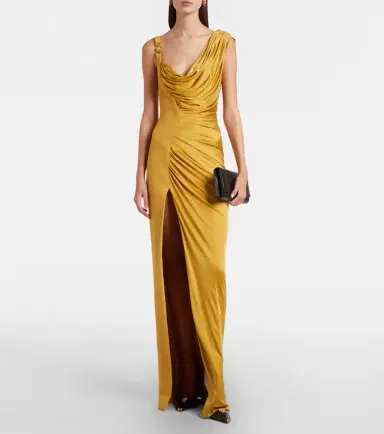 Versace Medusa '95 draped jersey gown | Thumbnail 5