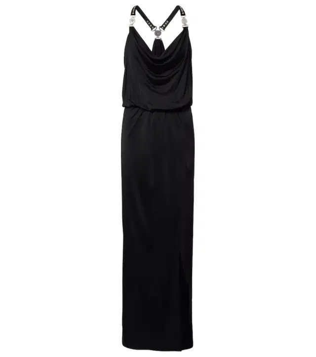 Versace Embellished jersey gown