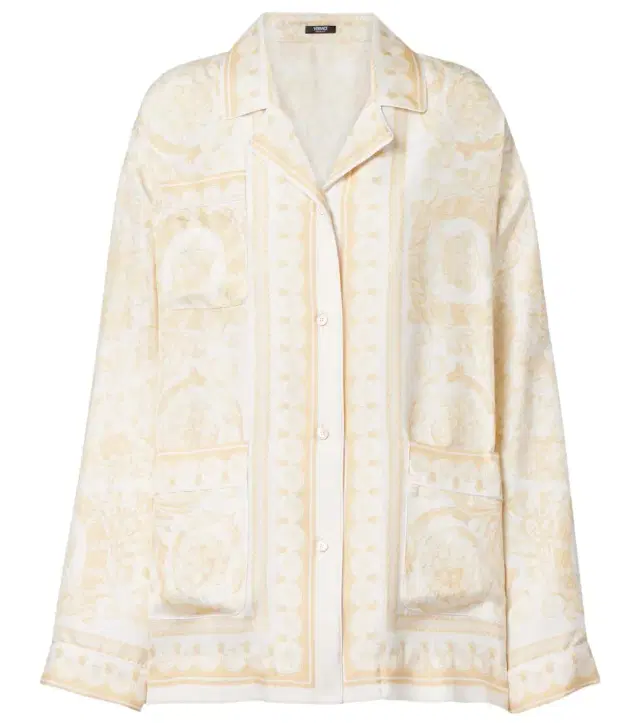 Versace Barocco silk twill shirt