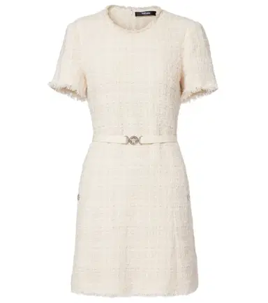 Versace Medusa '95 cotton-blend tweed minidress | Thumbnail 1 Versace Medusa '95 cotton-blend tweed minidress | Thumbnail 1