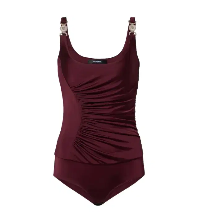 Versace Medusa ruched jersey bodysuit