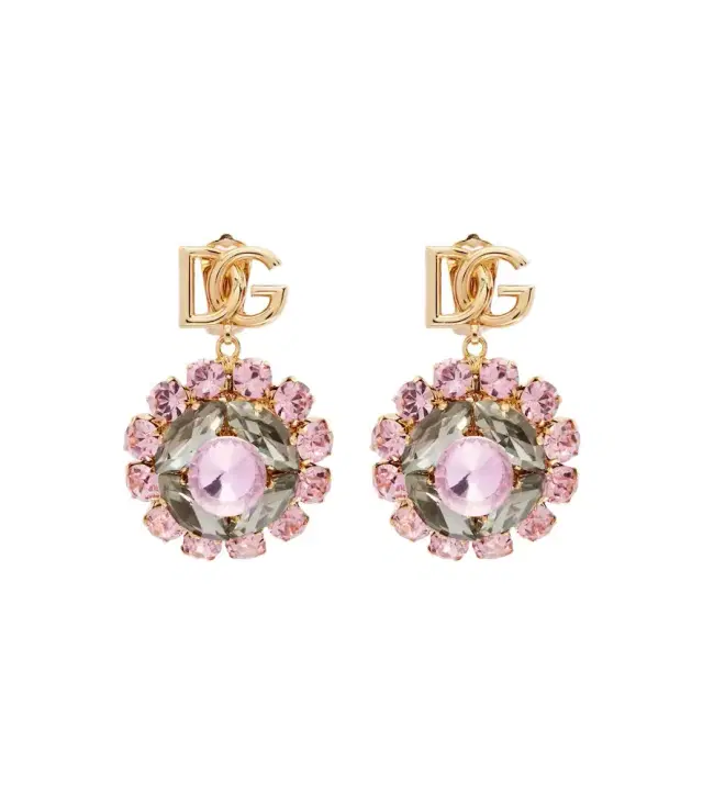 Dolce & Gabbana Re-Edition DG embellished clip-on earrings