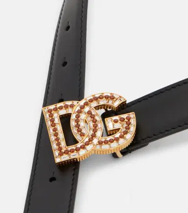 Dolce & Gabbana DG embellished leather belt | Thumbnail 2
