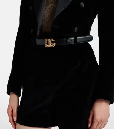 Dolce & Gabbana DG embellished leather belt | Thumbnail 3