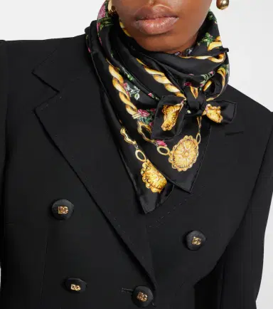 Dolce & Gabbana Floral silk scarf | Thumbnail 5