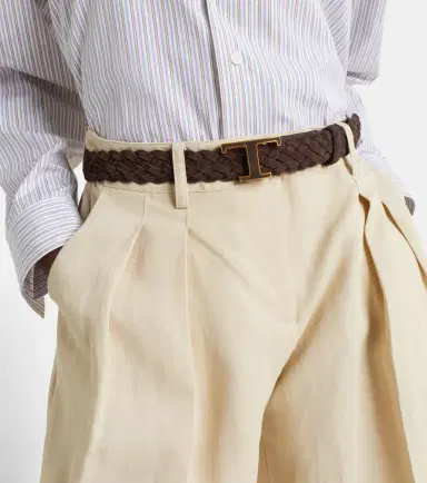 Tod's T Timeless braided suede belt | Thumbnail 3 Tod's T Timeless braided suede belt | Thumbnail 3