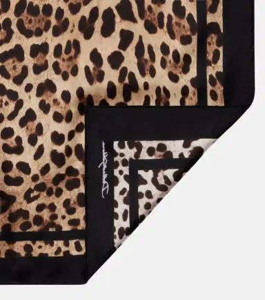 Dolce & Gabbana Leopard-print silk scarf | Thumbnail 3