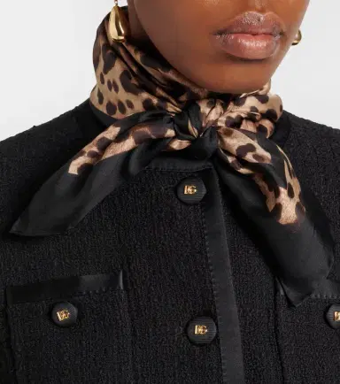Dolce & Gabbana Leopard-print silk scarf | Thumbnail 5