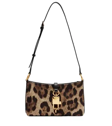 Dolce & Gabbana Lock leopard-print canvas shoulder bag | Thumbnail 1 Dolce & Gabbana Lock leopard-print canvas shoulder bag | Thumbnail 1