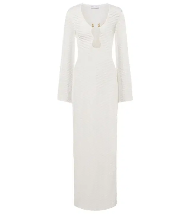 Cassis chevron knitted maxi dress