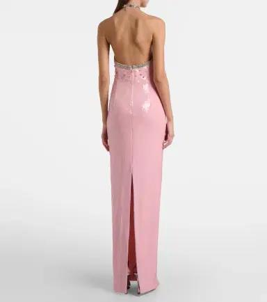 Rebecca Vallance Lydia sequined halterneck gown | Thumbnail 4