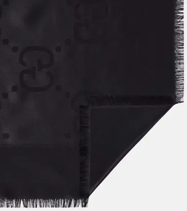 Gucci GG silk and wool jacquard scarf | Thumbnail 3