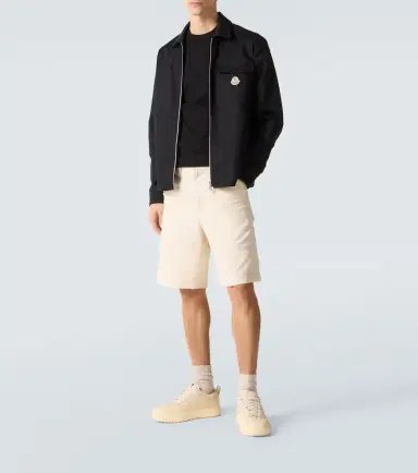 Moncler Tricolor cotton-blend jersey T-shirt | Thumbnail 3