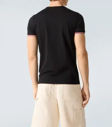 Moncler Tricolor cotton-blend jersey T-shirt | Thumbnail 5
