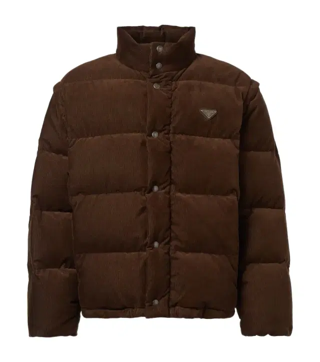 Convertible cotton corduroy down jacket