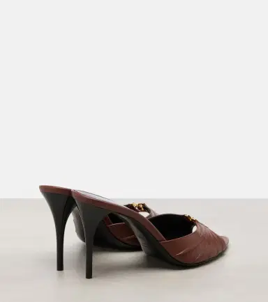 Saint Laurent Babylone Cassandre 90 leather mules | Thumbnail 2 Saint Laurent Babylone Cassandre 90 leather mules | Thumbnail 2