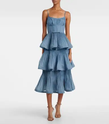Zimmermann Ruched tiered bustier dress | Thumbnail 3