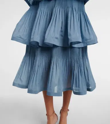Zimmermann Ruched tiered bustier dress | Thumbnail 4