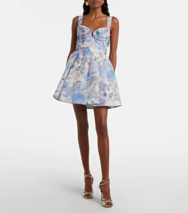Zimmermann Rebellion floral draped linen and silk minidress | Thumbnail 2 Zimmermann Rebellion floral draped linen and silk minidress | Thumbnail 2