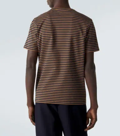Moncler Striped cotton-blend jersey T-shirt | Thumbnail 3