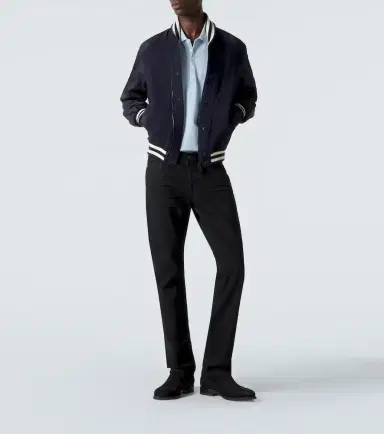 Moncler Ribbed-knit technical varsity jacket | Thumbnail 2 Moncler Ribbed-knit technical varsity jacket | Thumbnail 2