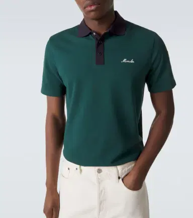 Moncler Embroidered cotton piqué polo shirt | Thumbnail 3 Moncler Embroidered cotton piqué polo shirt | Thumbnail 3