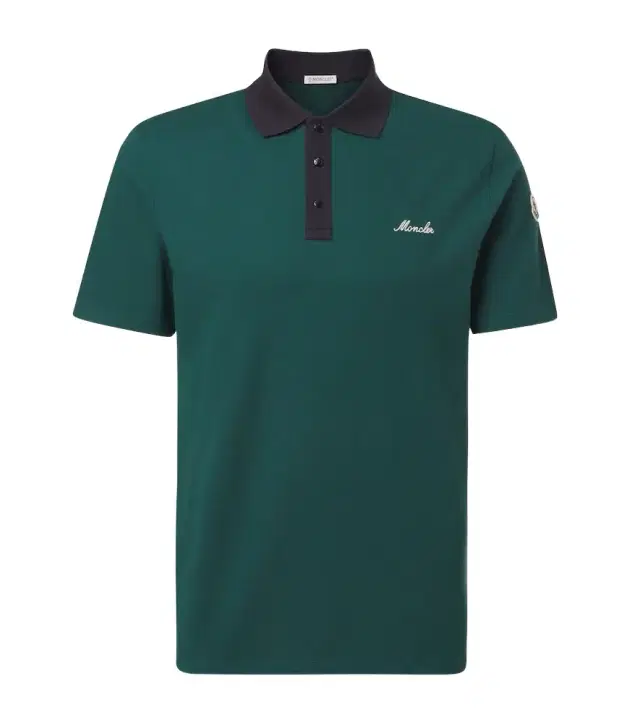 Embroidered cotton piqué polo shirt