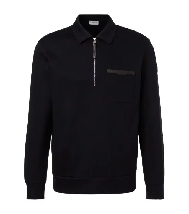 Moncler Cotton-blend half-zip sweater