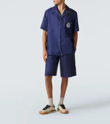 Dolce & Gabbana Logo silk satin bowling shirt | Thumbnail 2
