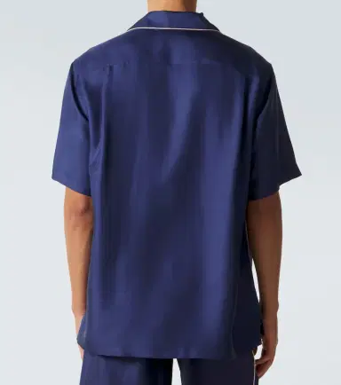 Dolce & Gabbana Logo silk satin bowling shirt | Thumbnail 3