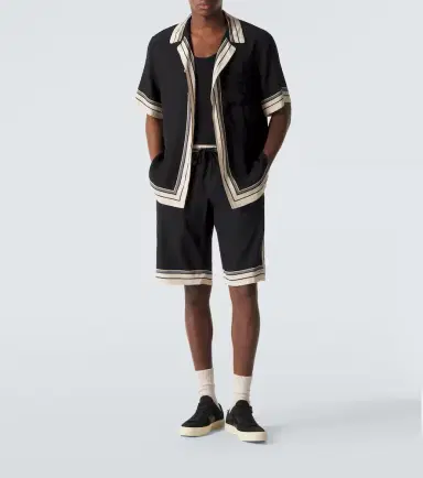 Dolce & Gabbana Striped silk Bermuda shorts | Thumbnail 5