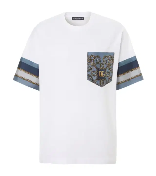 Printed cotton and silk T-shirt